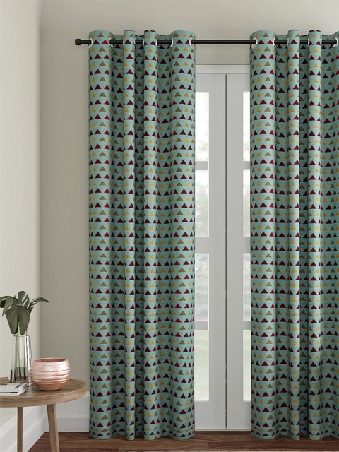 

Soumya Green Single Room Darkening Door Curtain