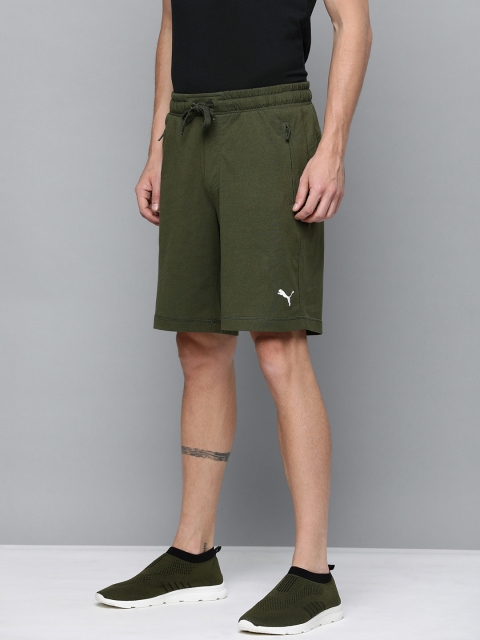 

Puma Men Green Solid Sports Shorts