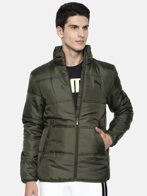 

Puma Men Olive Green Solid Essentials Padded Jacket
