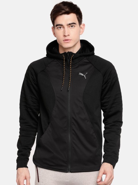 

Puma Men Black Solid WarmCell Rave Protect Sporty Jacket With Integrated Face Mask