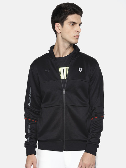 

PUMA Motorsport Men Black Solid Ferrari Ferrari T7 Sporty Jacket