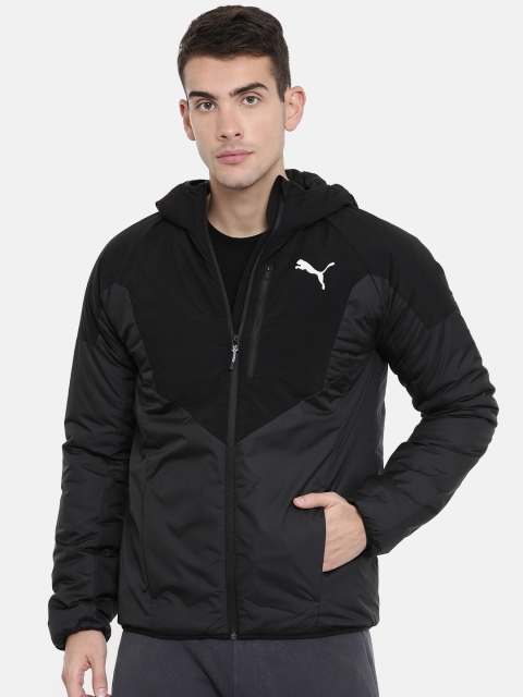 

Puma Men Black PWRWarm Hooded Solid Sporty Jacket