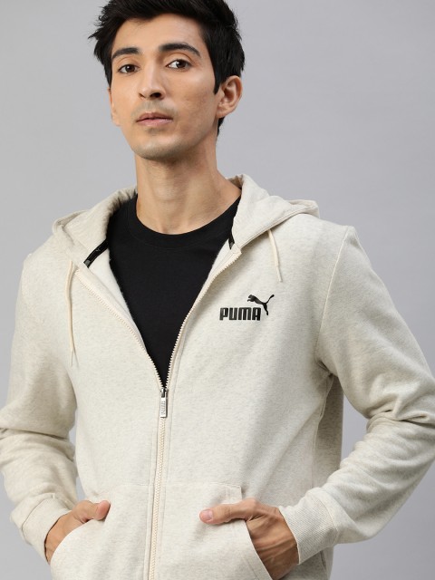 

Puma Men Off-White Solid Sporty Jacket