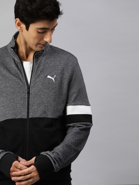 

Puma Men Black & Grey Colourblocked Stylized Sweat Sporty Jacket
