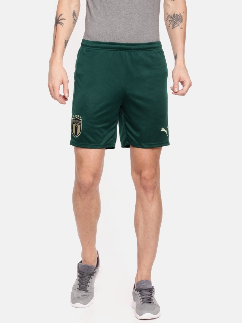 

Puma Men Olive Green Solid DryCell FIGC Third Replica Sports Shorts