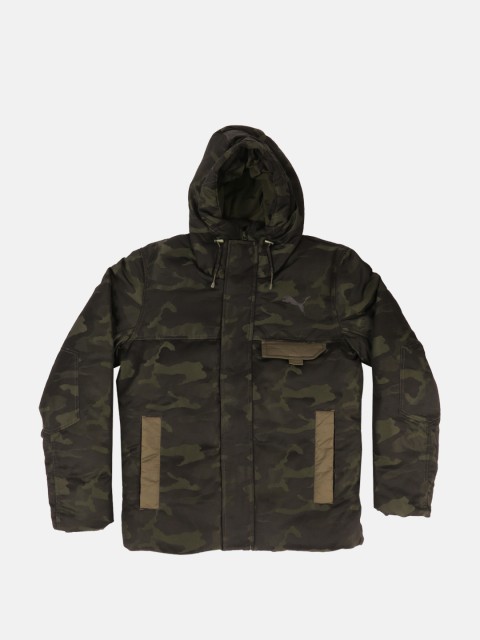 

Puma Men Green Camouflage Sporty Jacket