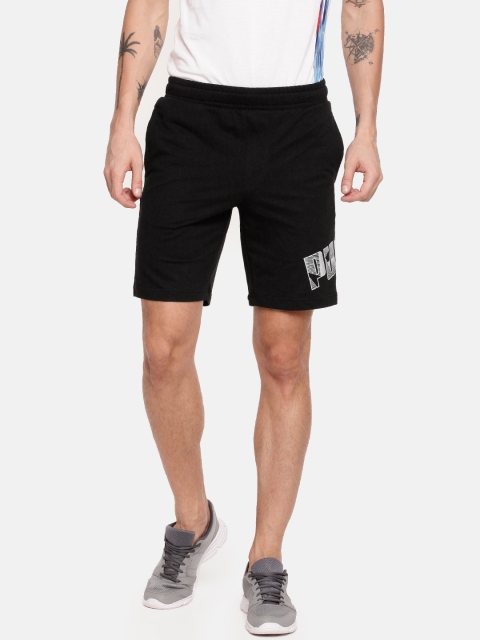 

Puma Men Black Solid Regular Fit Sports Shorts