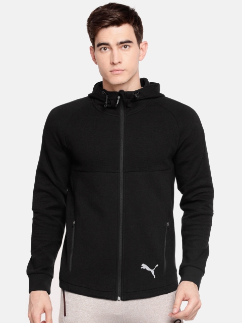 

Puma Men Black Solid Slim Fit DryCell Evostripe FZ Hoody Sporty Jacket
