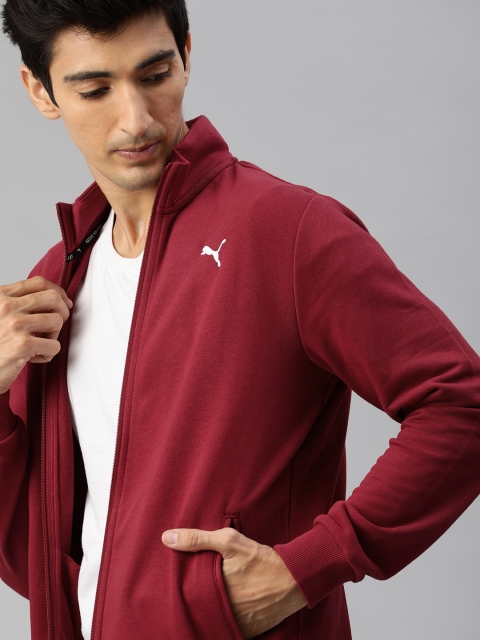 

Puma Men Maroon Solid India Sweat Sporty Jacket