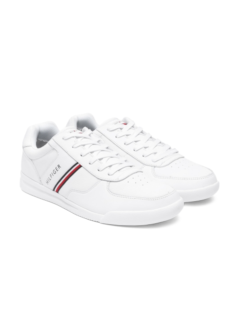 

Tommy Hilfiger Men White Solid Leather Sneakers