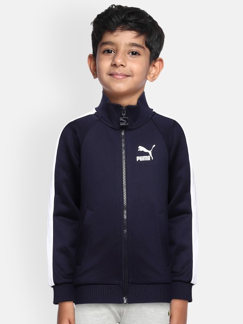 

Puma Boys Blue Solid Iconic T7 Track Sporty Jacket