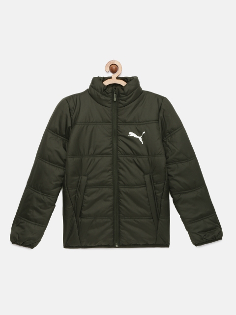 

Puma Boys Green Solid Padded Jacket