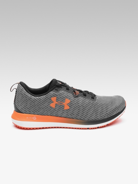 

UNDER ARMOUR Men Grey Micro G Blur 2 Self-Striped Running Shoes