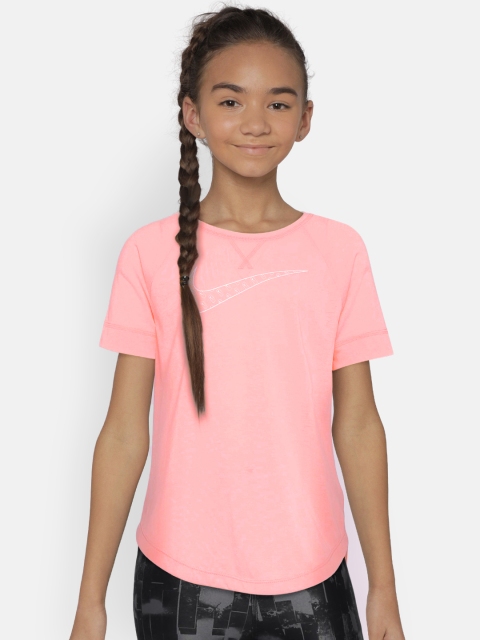 nike-girls-pink-solid-round-neck-t-shirt