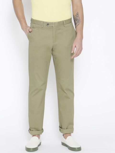 

Blackberrys Men Khaki Regular Fit Solid Chinos