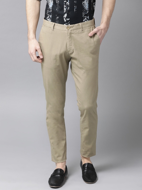 

Blackberrys Men Beige Sharp Regular Fit Solid Chinos