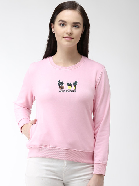 

Okane Women Pink Solid Sweatshirt