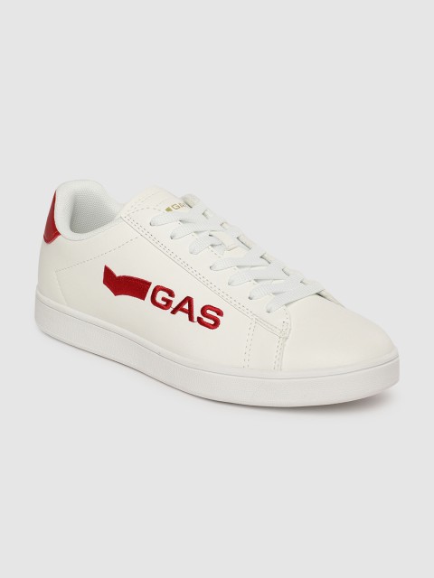 

GAS Men White Solid Sneakers