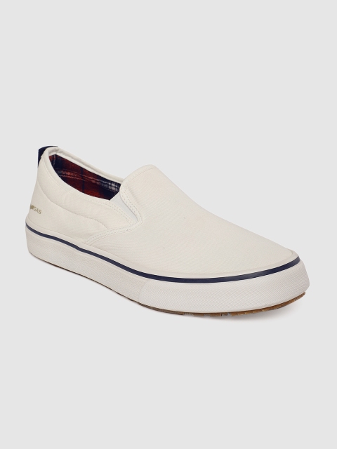 

GAS Men White Slip-On Sneakers