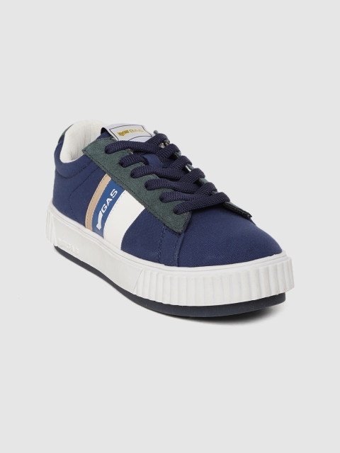 

GAS Women Navy Blue Solid Sneakers