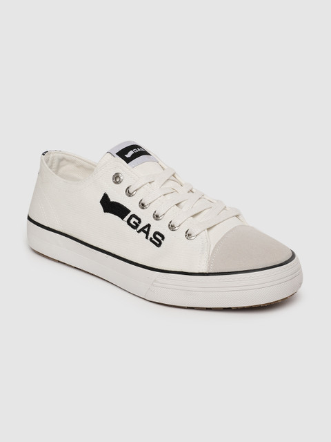 

GAS Men White Solid Sneakers