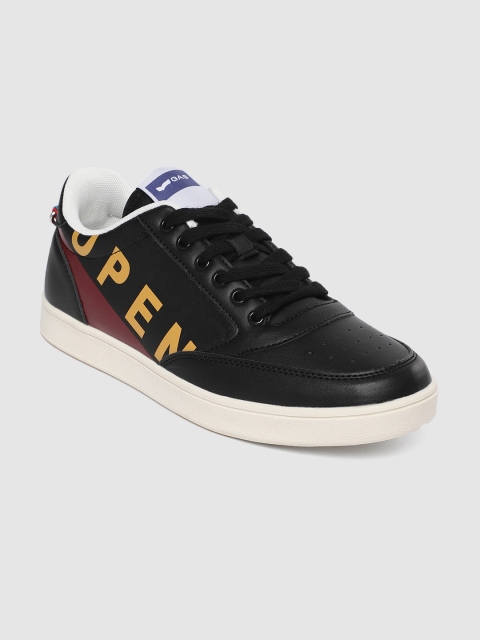 

GAS Men Black Printed Lace-Up Sneakers