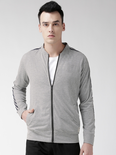 

Hubberholme Men Grey Melange Solid Sweatshirt