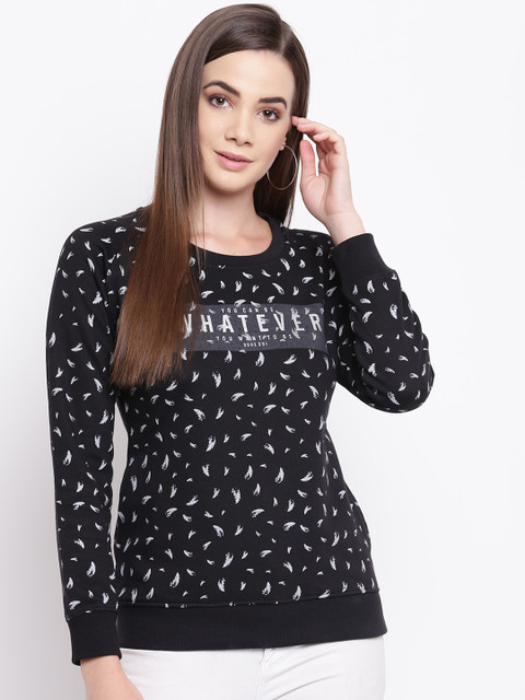 

Duke Women Black & Grey Printed Sweatshirt