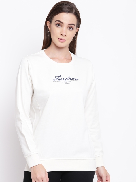 

Duke Women Off-White Solid Sweatshirt