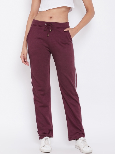 

Alsace Lorraine Paris Women Burgundy Solid Track Pants