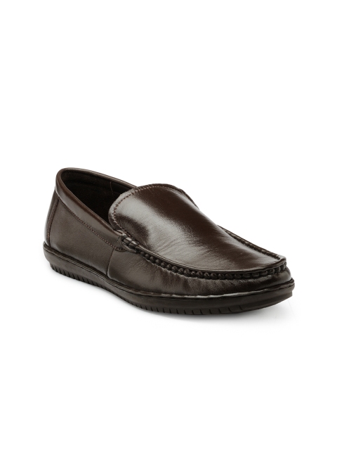 

Teakwood Leathers Men Brown Lightweight Leather Loafers