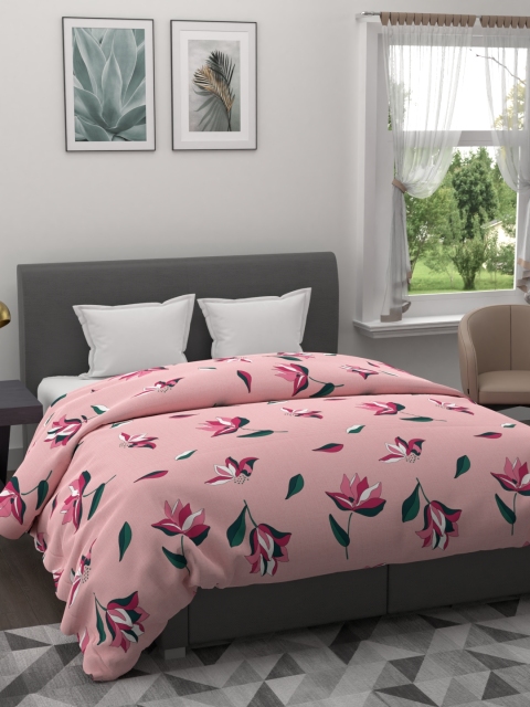 

BIANCA Pink & Peach-Coloured Floral AC Room 120 GSM Double Bed Comforter