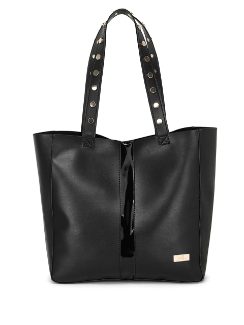 

yelloe Women Black Solid Handheld Bag