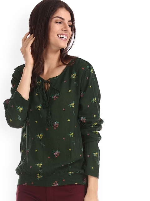 

Sugr Women Green Printed Top