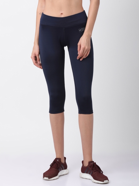 

GOLDSTROMS Women Navy Blue Solid Slim Fit Capris
