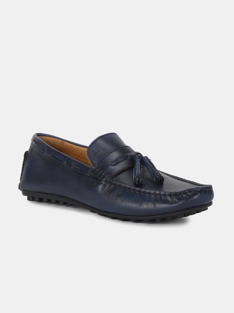 

Arrow Men Blue Solid Leather Loafers