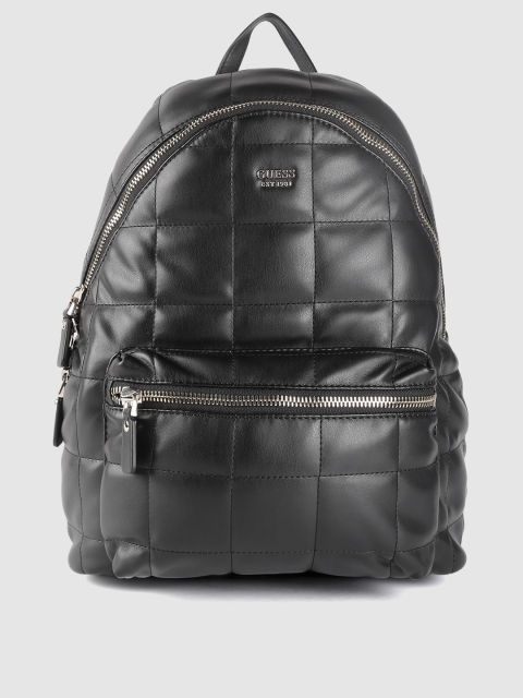 

GUESS Women Black Quilted Backpack