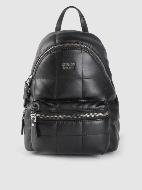 

GUESS Women Black Quilted Backpack