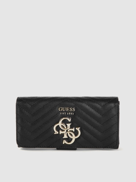 

GUESS Women Black Quilted Two Fold Wallet