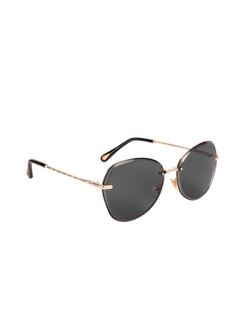 

Voyage Women Oval Sunglasses 2499MG294, Black