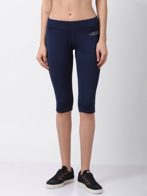 

GOLDSTROMS Women Navy Blue Solid Slim Fit Capris