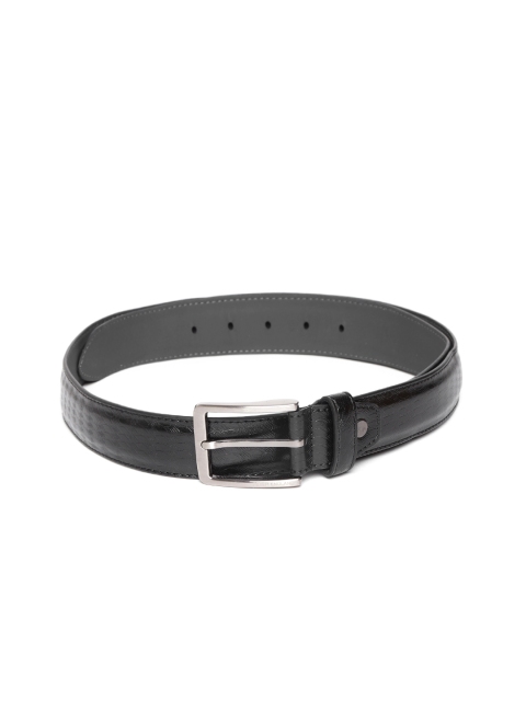 

Peter England Men Black Textured Belt