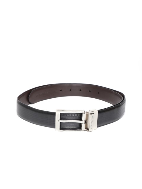 

Peter England Men Black & Brown Textured Reversible Belt