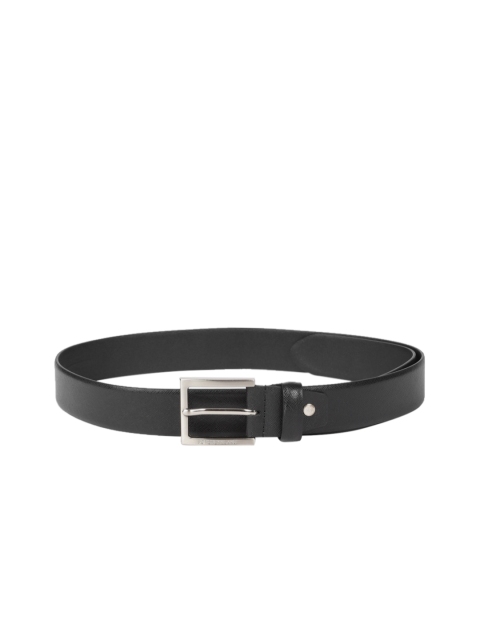 

Peter England Men Black Textured Leather Belt