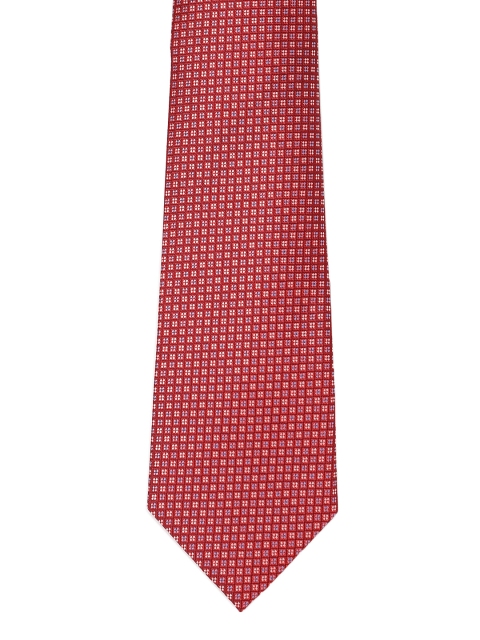 

Peter England Maroon & Pink Woven Design Broad Tie