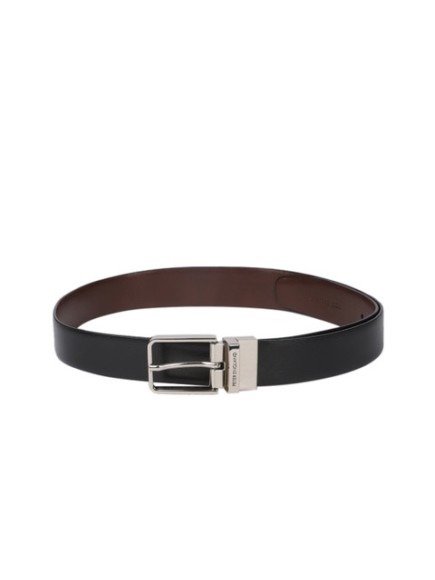 

Peter England Men Black & Brown Leather Reversible Belt