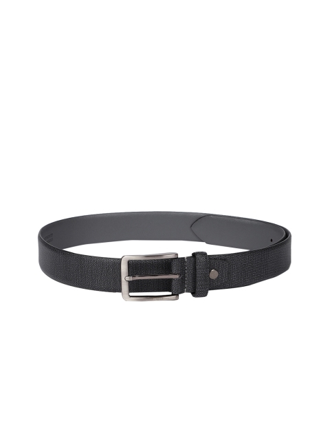 

Peter England Men Grey Leather Textured Belt
