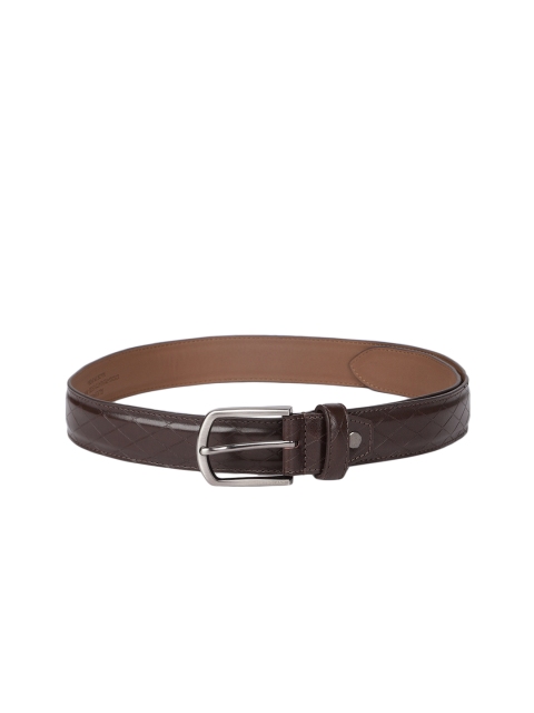 

Peter England Men Brown Textured Leather Belt