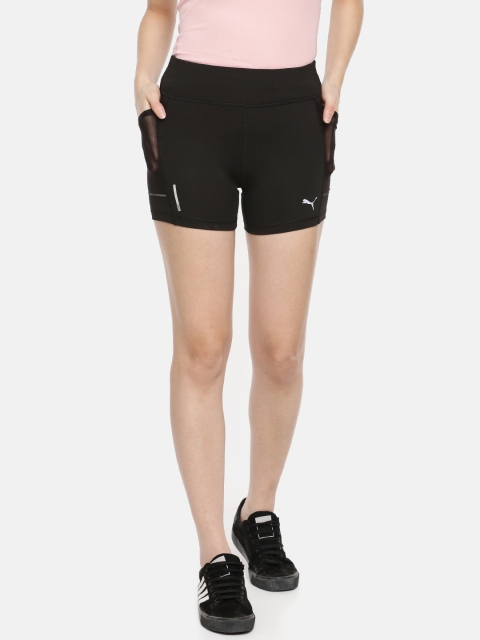 

Puma Women Black Solid Regular Fit Sports Shorts
