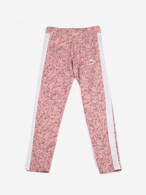 

Puma Girls Pink Printed Cotton Leggings